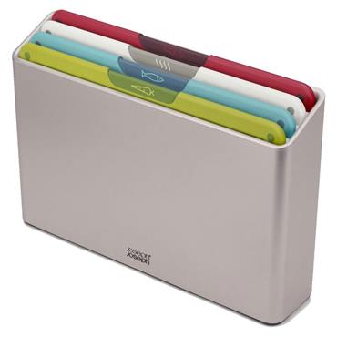 Folio Icon Chopping Board Set Silver Case 4 Piece