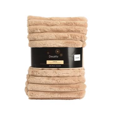 Kaemingk Beige Snuggle Throw 170cmx130cmx1cm
