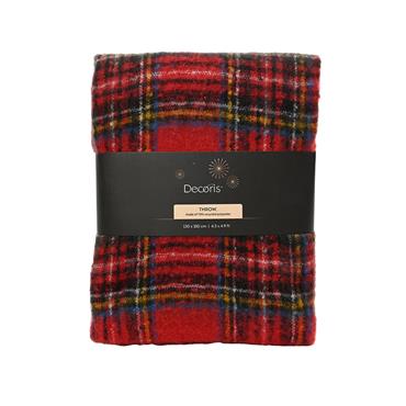 Kaemingk Throw Tartan Check Red 130cmx170cmx0.5cm