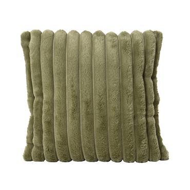 Kaemingk Cushion Faux Fur Green 45cmx45cmx8cm