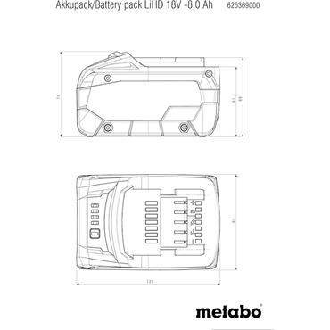Metabo 5.5ah 18v Battery