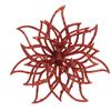 Flower Glitter Poinsettia On Clip Red