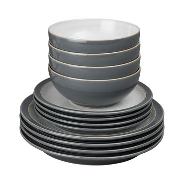 Denby Elements Fossil Grey 12 Piece Set