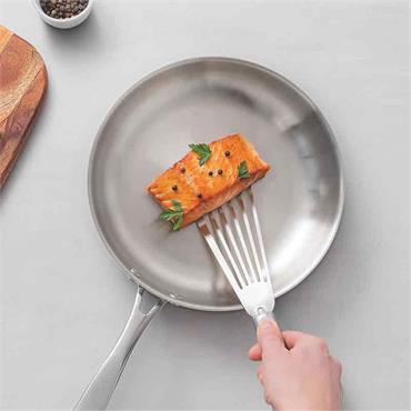 Tramontina Triply Stainless Steel Frying Pan With Slotted Spatula 26cm