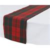 Kaemingk Tablerunner Tartan Check Green/red 150cmx30cmx0.1cm