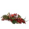 Kaemingk Big Berry Tablepiece Green/red 22cmx50cmx13cm