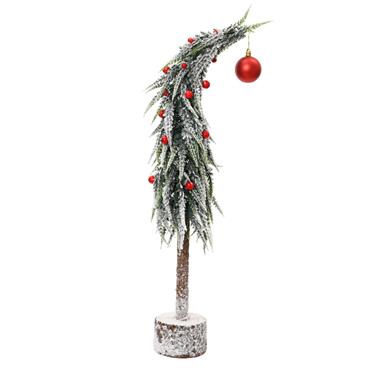 Mini Tree Snowy Red Baubles