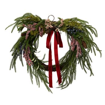 Kaemingk Wreath Mix Berry Leaf 58.5cmx56cmx14cm