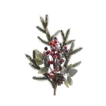 Decorated Spray Berries & Snow