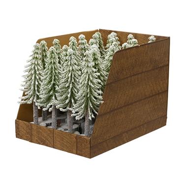 Kaemingk Mini Tree Snowy Green/white D.8cmx25cm