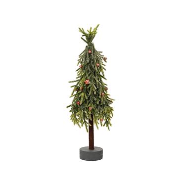 Kaemingk Merry Fir Mini Tree Glitter/red Berry Green D.14cmx45cm