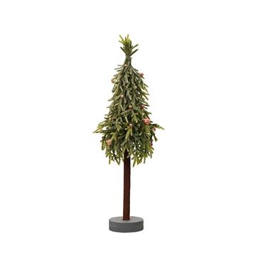 Kaemingk Merry Fir Mini Tree Glitter/red Berry D.20cmx60cm