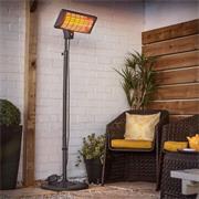 La Hacienda Grey Standing Quartz Heater