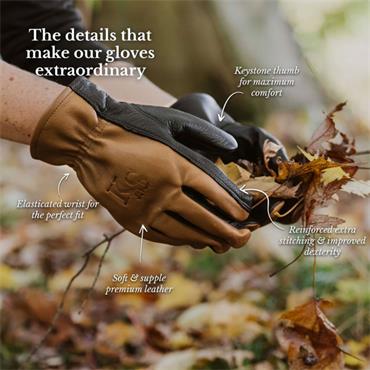 Kent & Stowe Sure & Soft Leather Gloves Medium