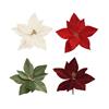 Poinsettia On Clip Velvet Assorted