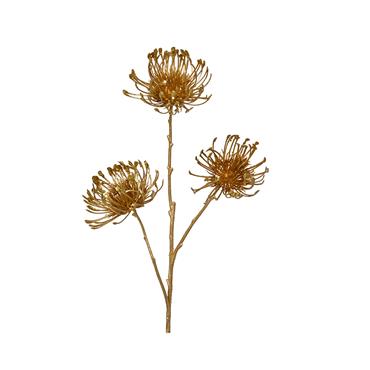 Kaemingk Spray Thistle On Stem Gold 24cmx22cmx75cm