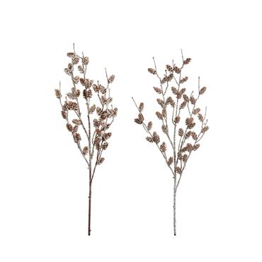 Kaemingk Pinecone Stem 2 Assorted Natural 20cmx9cmx72cm