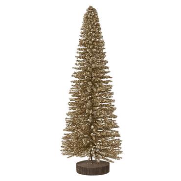 Tree Gold With Glitter