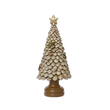Kaemingk Tree Gold Glitter 10cmx10cmx23cm