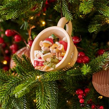 Kaemingk Mouse Decoration Cream 7cmx9.5cmx12.5cm