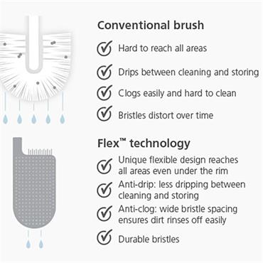 Duo Flex Lite Toilet Brush Grey