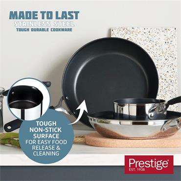 Prestige Made To Last Stainless Steel Frying Pan 21cm