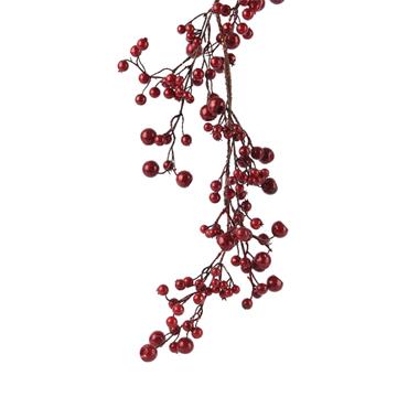 Garland Glitter Berries Red 130cm