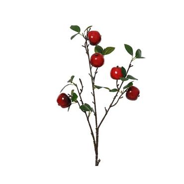 Kaemingk Apple Spray Green Leaf Red