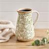 Langs Stoneware Toile De Jouy Soft Green Large Decorative Jug