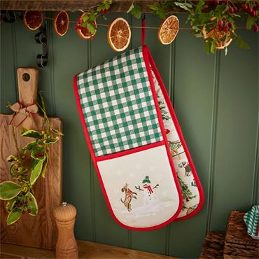 Winter Walkies Double Oven Glove
