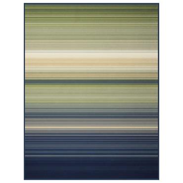 Ombre Stripe Green Throw 150x140cm
