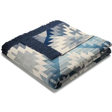 Ikat Diamond Blue Throw 150x200cm