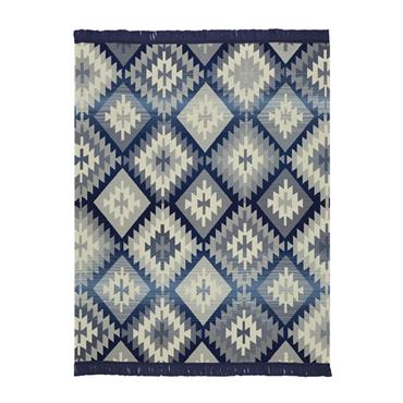 Ikat Diamond Blue Throw 150x200cm