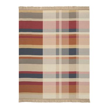 Oversized Check Natural Throw 140x180cm