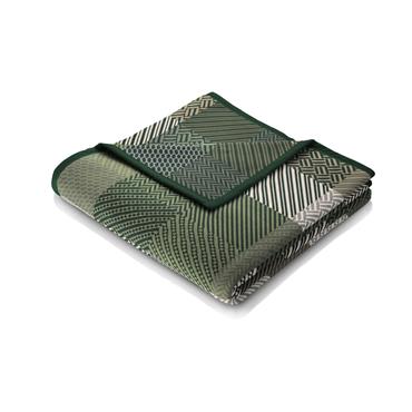 Biederlack Herringbone Check Green 140x180cm