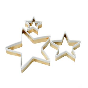 Brass Star Cookie Cutter Set of 3
