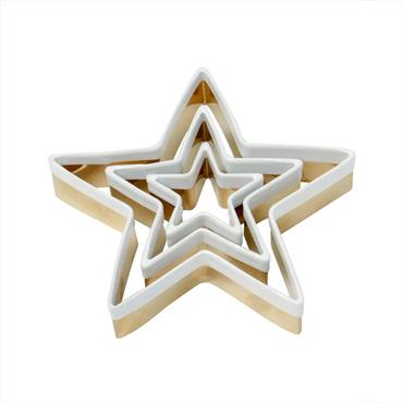 Brass Star Cookie Cutter Set of 3