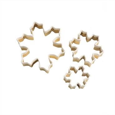 Brass Snowflake Cookie Cutters Set of 3