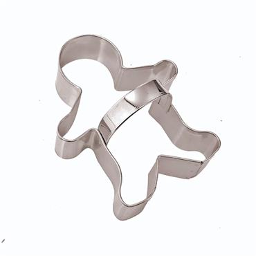 Gingerbread Man Stainless Steel Cookie Cutter with Handle