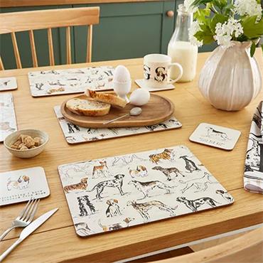 Country Dogs Cork Placemat 4 Pack