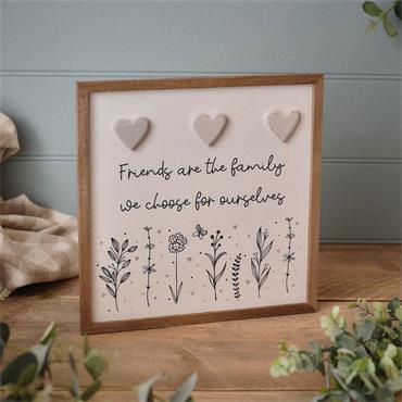 Langs Gracefully Gifted Wood Framed Plaque Friends Are The Family We Choose