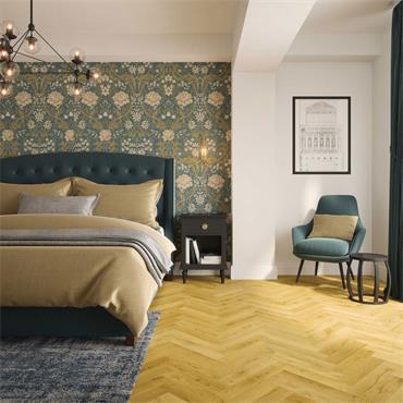 Albi Honey Oak Herringbone Laminate Flooring 12mm (Per Pack)