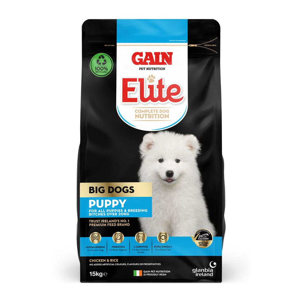Gain Elite Big Dog Puppy Dog Food 15kg Stakelums Home & Hardware Tipperary Ireland