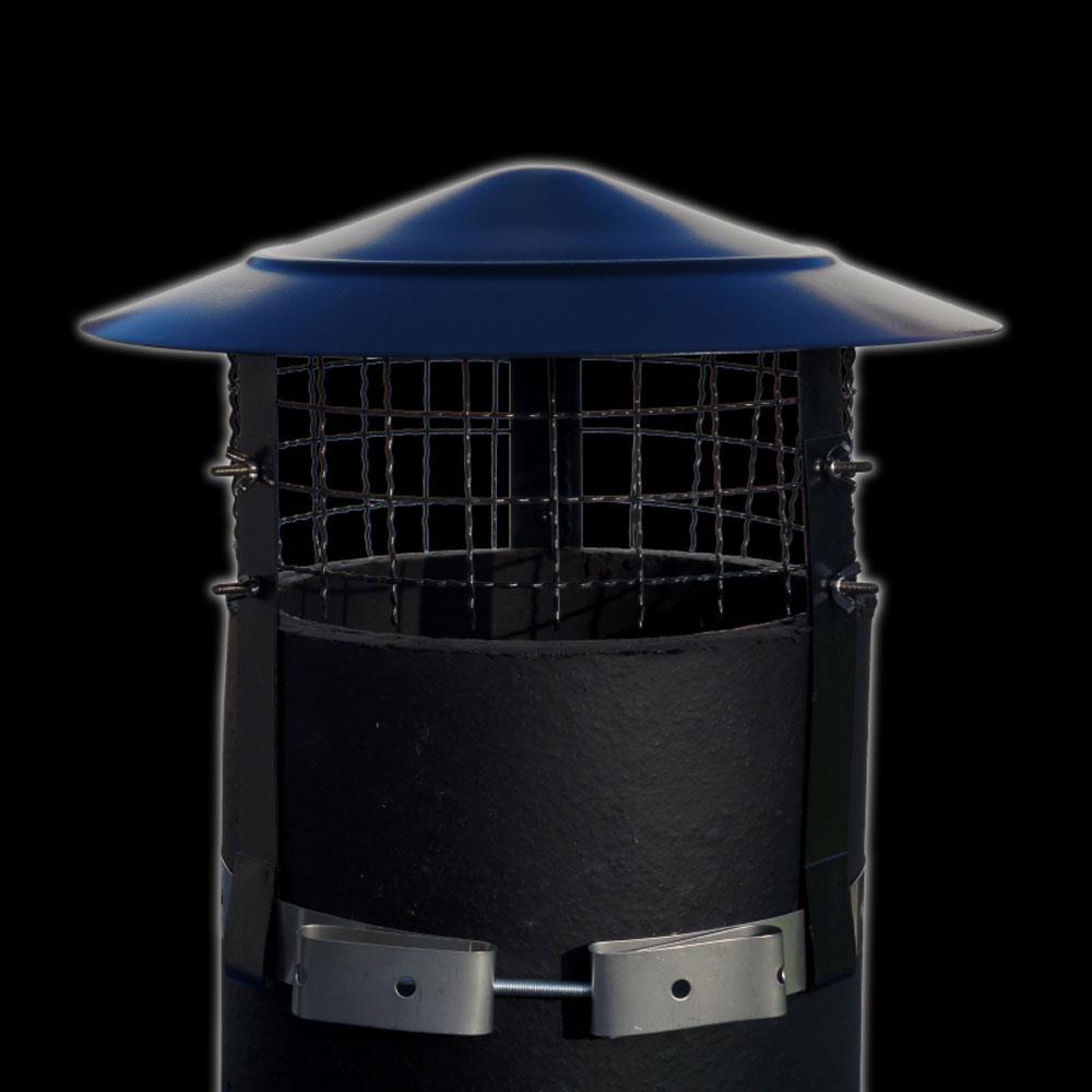 SHL Anti Bird / Rain Chimney Cowl 8 9" Black Stakelums Home