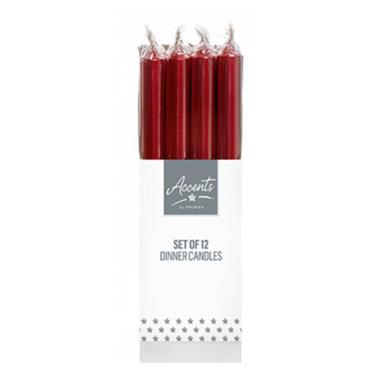 Premier Red Dinner Candle 25cm