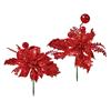 Premier Red Poinsettia Pick 18cm Assorted