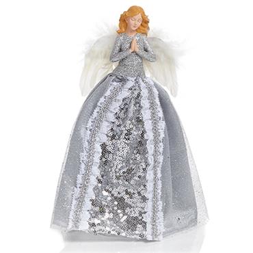 Premier Silver Tree Top Angel 28cm