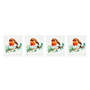 Premier Robins Coasters Boxed 10cm