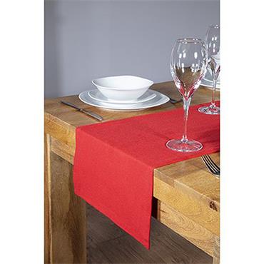 Premier Red Recycled Fabric Table Runner 2mx30cm