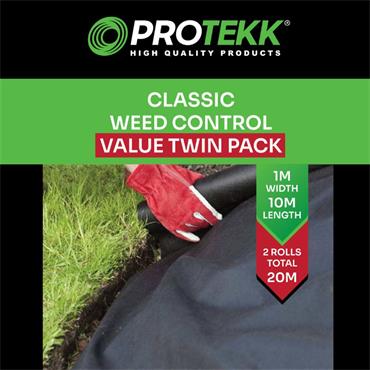 Protekk Weed Control Twin Pack 2x10m Rolls 50gsm